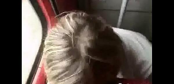 Extremely Cute Girl Secretly Giving A Blow Job On A Train